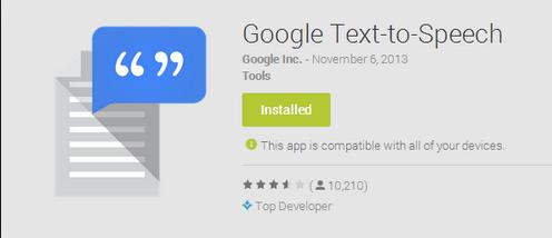Android's Google Text-to-Speech app soon get high-quality voices