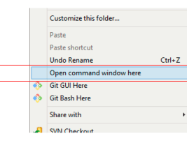 How to add Open command window here option to right click